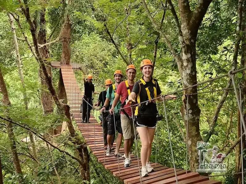 The iconic giant Hanuman statue at the entrance to Hanuman World Phuket adventure park