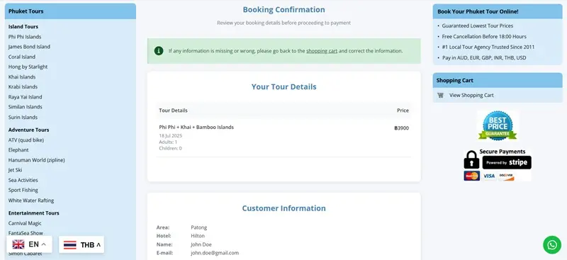 Checkout Page