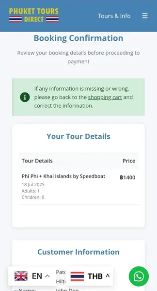 Checkout Page