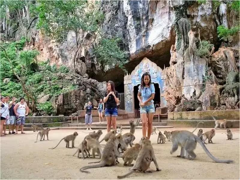 The entrance to the Monkey Cave (Suwankuha Temple), a cultural stop on many James Bond Island tours.