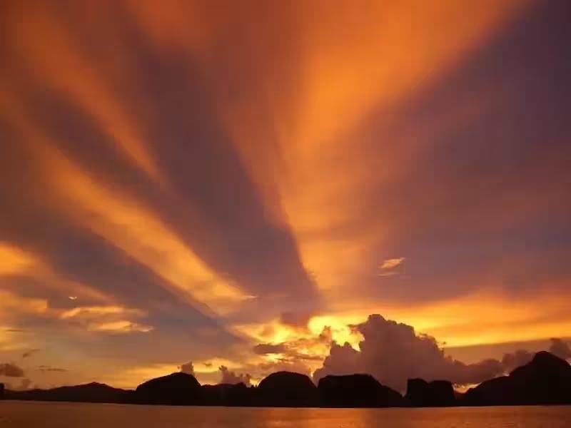 Inside a stunning hidden lagoon (hong) in Phang Nga Bay, accessed by canoe